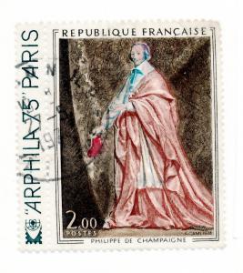 France 1974  Scott 1394 used - ARPHILA'75 PARIS, Cardinal Richelieu