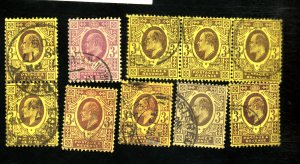 GREAT BRITAIN #132 (10) USED FVF Cat $190