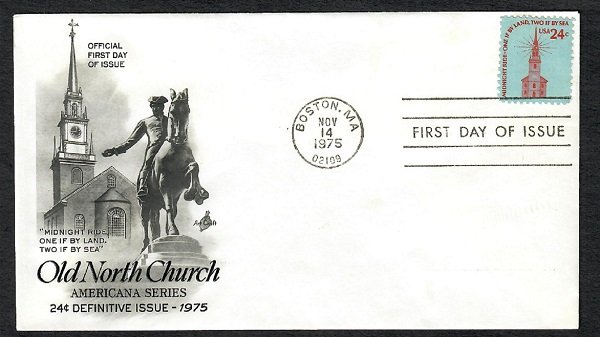 1603 Old North Church Unaddressed ArtCraft FDC