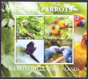 2020 Cook Islands - Rarotonga 152-155/B8 Birds - Parrots 23,00 €