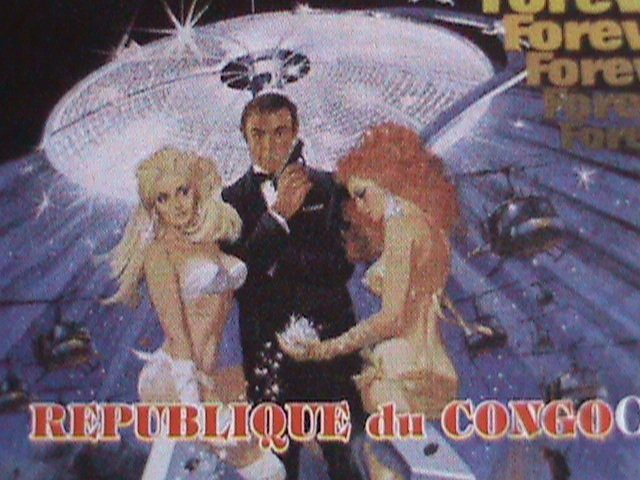 ​CONGO-2013-007-JAMES BOND& FAMOUS MOVIES MNH-S/S VF WE SHIP TO WORLD WIDE