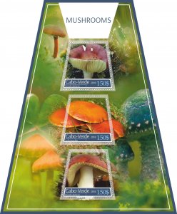 Stamps.  Mushrooms  2018 1+1 sheets perforated