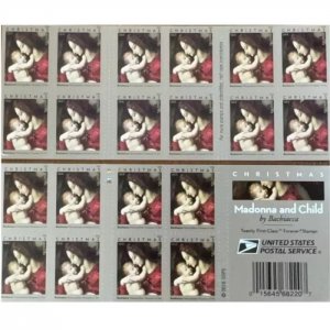 Madonna And Child Forever Stamps 5 books of 20PCS, total 100pcs