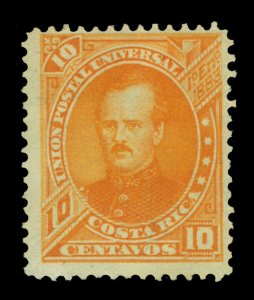 COSTA RICA 1883  General Fernandez 10c orange  Scott # 19  UNUSED