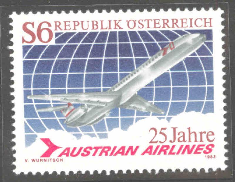 Austria Osterreich Scott 1236 MNH** 1983  Austrian Airlines stamp