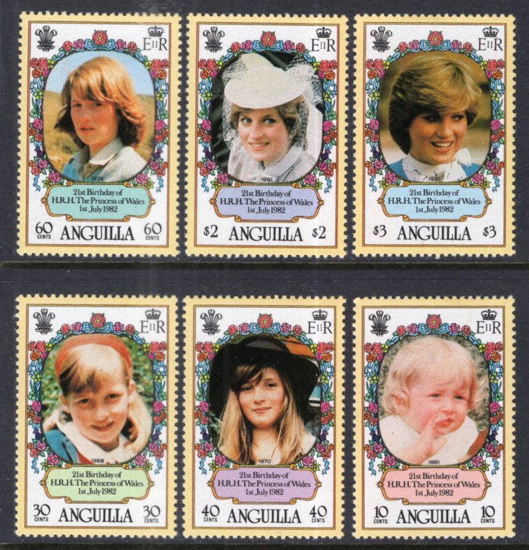 Anguilla 485-490 Princess Diana MNH VF