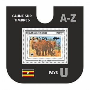 Guinea - 2020 Animal Stamp on Stamp - Stamp Souvenir Sheet - GU200268b1