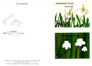 Bhutan 1990 Orchids - Paphiopedilum haynaldianum & Pa...