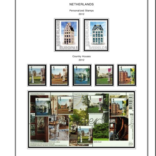 COLOR PRINTED NETHERLANDS 2011-2020 STAMP ALBUM PAGES (159 illustrated pages)