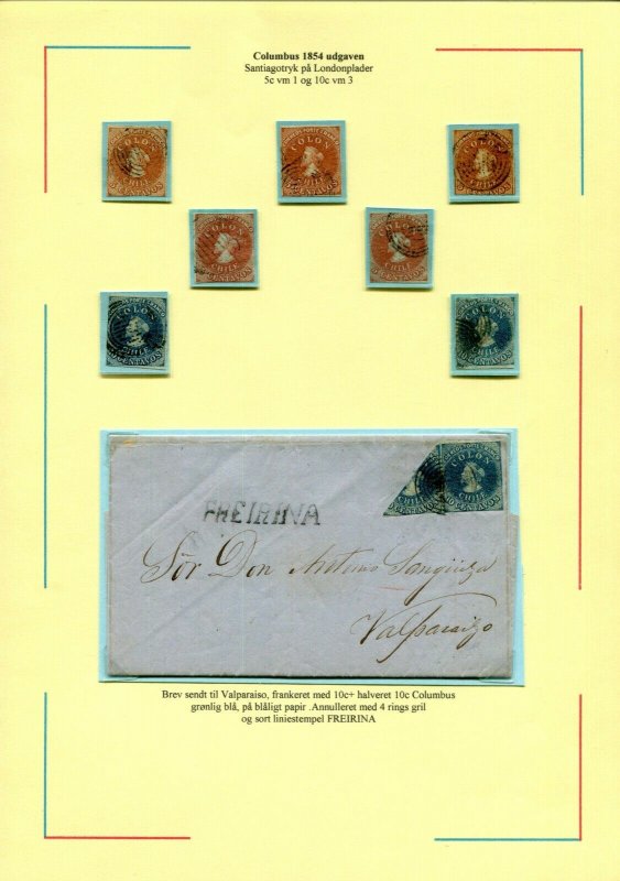 CHILE 1854-1910 LOVELY EXHIBITION COLLECTION WITH LOTS OF GOOD MATERIAL