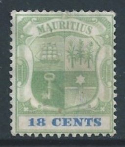 Mauritius #109 Mint No Gum 18c Coat of Arms - Wmk. 2