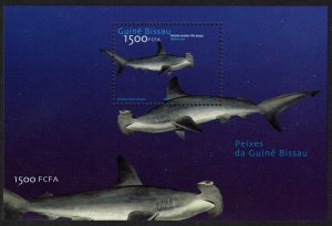 Guinea-Bissau Hammer head Shark Sphyrna MS 2002 MNH SG#MS1372