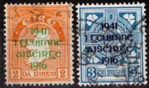 ZAYIX Ireland 118-119 Used Overprint Celtic Cross Religion 071823S12