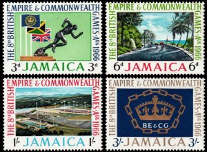 ✔️ JAMAICA 1966 - COMMONWELATH GAMES - SC.  254/257 MNH ** [5CW4]