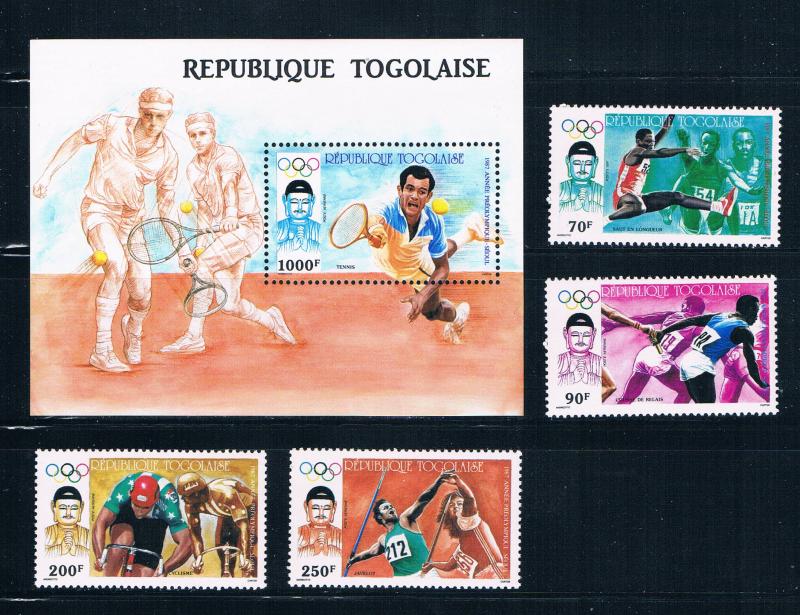 Togo 1439-43 MNH set and SS Summer Olympics 1987 (T0091)