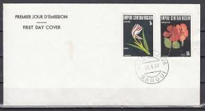 Central Africa, Scott cat. 313-314. Local Flowers issue. First day cover.