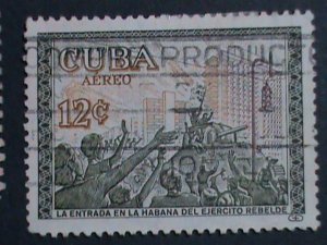​CUBA-SIX PICTORIAL CUBA LARGE USED-VERY OLD STAMP-VERY FINE PLEASE WATCH