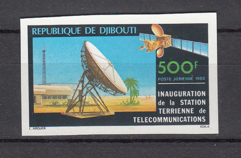 DJIBOUTI SC# C137 SATELITE EARTH STATION INAUGURATION 1980 MNH - IMPERF