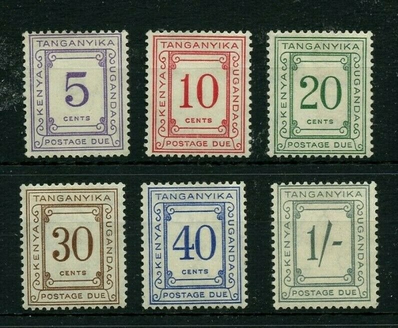 TANGANYIKA J7 - J12  * mint hinged Cat Value $33 - stamps