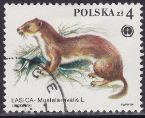 Poland 2650 Protected Animals, Mustela Nivalis 4.00zł 1984