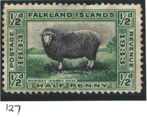 Falkland Islands Sc#65 SG127 Unused No Gum