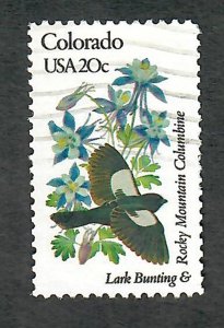 1958 Colorado Birds and Flowers used single - perf 10.5 x 11