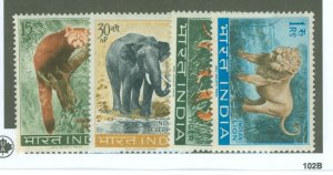 India #363-366 Unused Multiple (Animals)