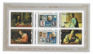 Aitutaki 1979 Sir Rowland Hill Sheet Sc 182 MNH C10