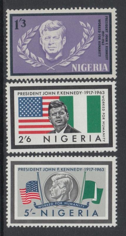 XG-M965 NIGER IND - Kennedy, 1963 John, 3 Values MNH Set