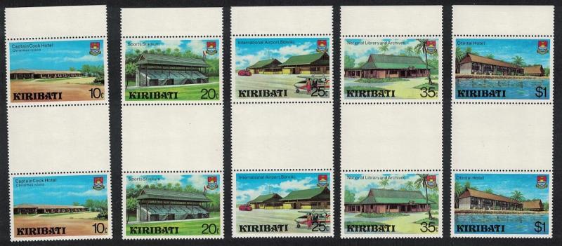 Kiribati Captain Cook Hotel Aircraft Archives Development 5v Gutter Pairs