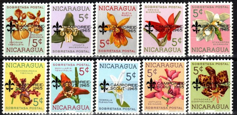 Nicaragua #843-52  MNH CV $6.00 (X5947)