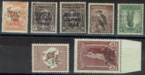 BCOF JAPAN OCCUPATION 1946 OVERPRINTED SET 