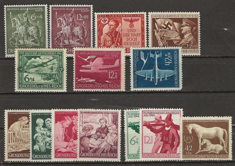 Germany B247-8 //////B283 MNH (Complete Sets)