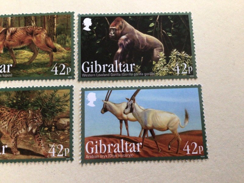 Gibraltar 2012 Endangered Animals mint never hinged  stamps  set A14040