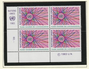 1983 United Nations  Geneva Imprint Blks/4  Sc# 113 MNH