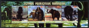 PUNTLAND - 2011 - Prehistoric Mammals - Perf 4v Sheet -Mint Never Hinged
