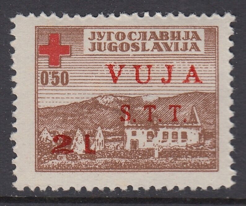 ITALY - STT-VUJA Zona B Sassone 4A cv 15,000$ Signed Diena Variety Red Ov. MNH**