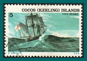 Cocos 1976 Ships, 5c used #22,SG22