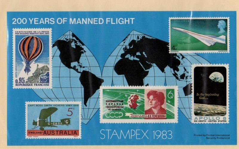 Cinderella United Kingdom STAMPEX 1983 200 Years Manned Flight MNH  --SR