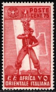 1938 Italian East Africa Scott #- 11 75 Centesimos Fascist Legionary Unused