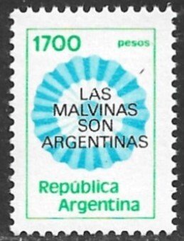 ARGENTINA 1982 ARGENTINE CLAIM ON FALKLANDS ISLANDS Sc 1338 MNH