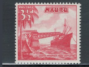 Nauru 1954 Loading Phosphate 3 1/2p Scott # 41 MNH