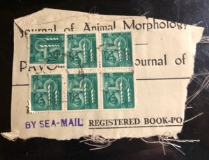 India SEA MAIL  Scott#838 or 838a or 906 on piece F/VF Used  Cat. $2.50+