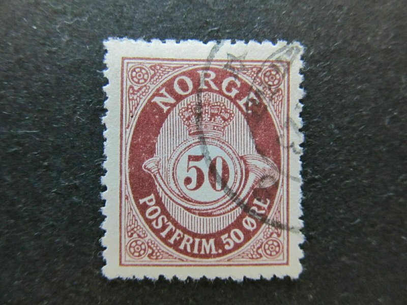 A5P18F31 Norway 1910-29 Redrawn 50o Perf 14 1/2x13 1/2 Used-