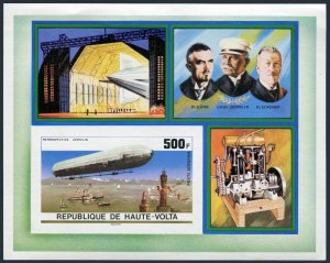 Burkina Faso C237 imperf,MNH.Michel 631 Bl.42B. Zeppelin,75th Ann.1976.