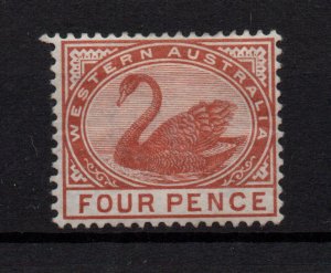 Western Australia 1890 4d chestnut SG98 mint MH WS36800