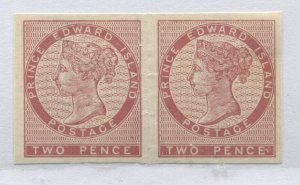 Prince Edward Island QV 1862 2d Imperf Pair mint no gum hinged