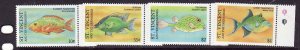 St. Vincent-Sc#1808/1815-Unused NH half set-Fish-Marine Life-1993-