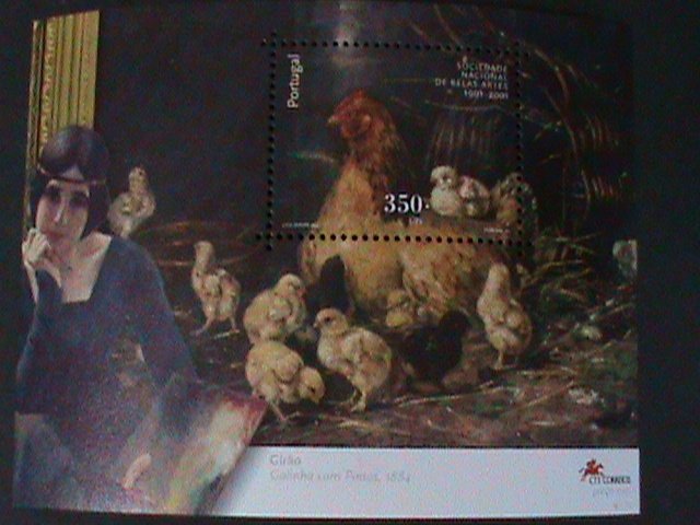 PORTUGAL-2001 LOVELY CHICKEN FAMILY-MNH-S/S VF WE SHIP TO WORLDWIDE LAST ONE