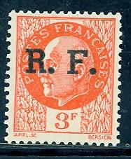 France 445 mint hinged - overprint (RS)